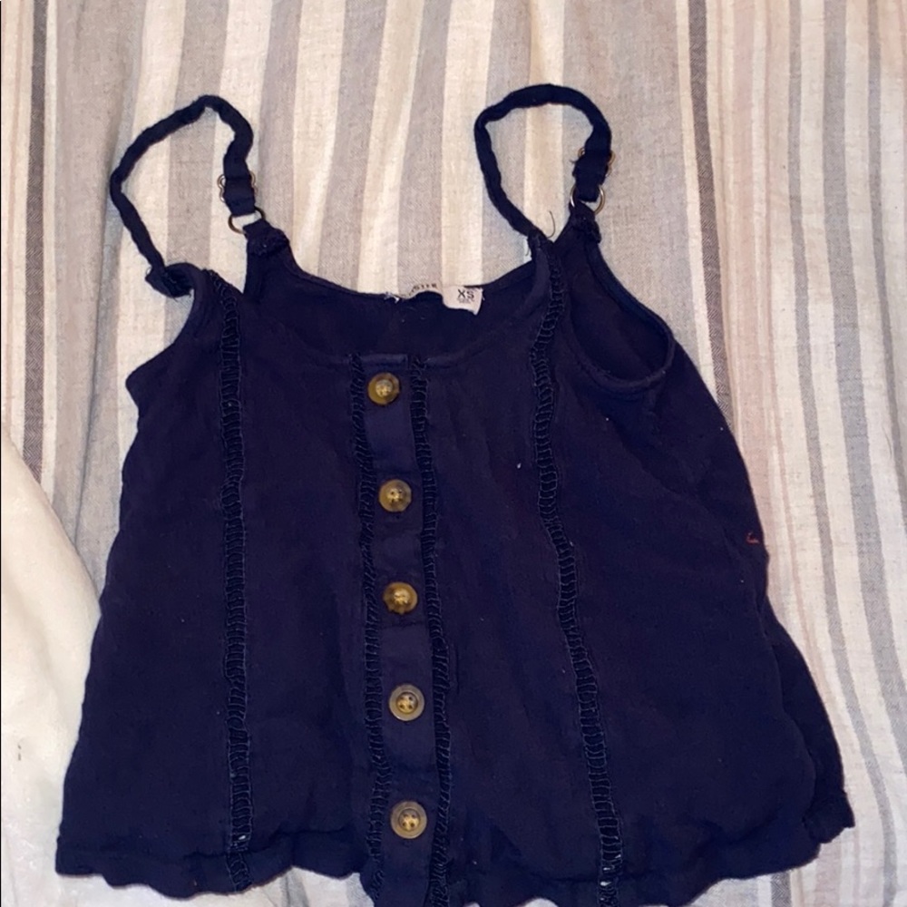 blue tank top from hollister button down size xs